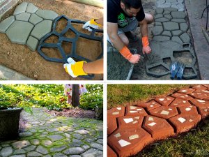 plastic DIY concrete pathway molds