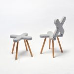 Silicone Concrete Chair Molds Cross Design For Cement Furnitures 1