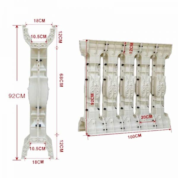 Balcony Concrete Baluster Molds With Railing 6