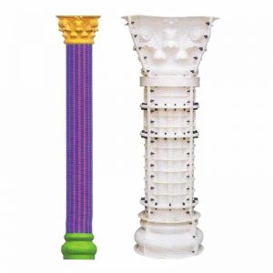 ABS Plastic Roman Concrete Column Moulds 25x350cm European Pillar mould construction moulds for garden villa home house 5