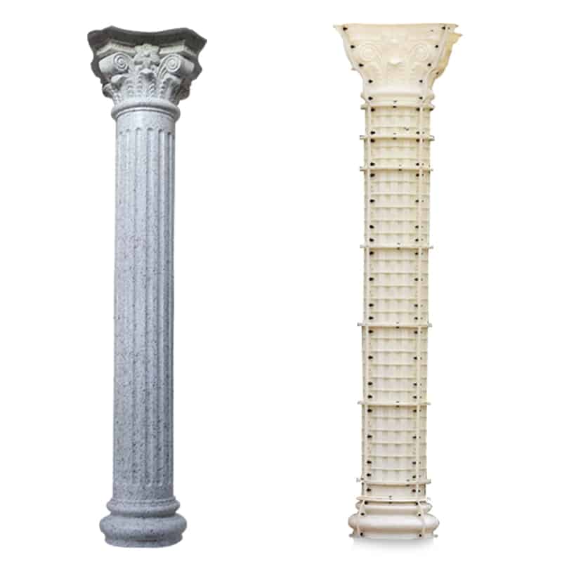 ABS Plastic Roman Concrete Column Moulds 25x350cm European Pillar mould construction moulds for garden villa home house 1