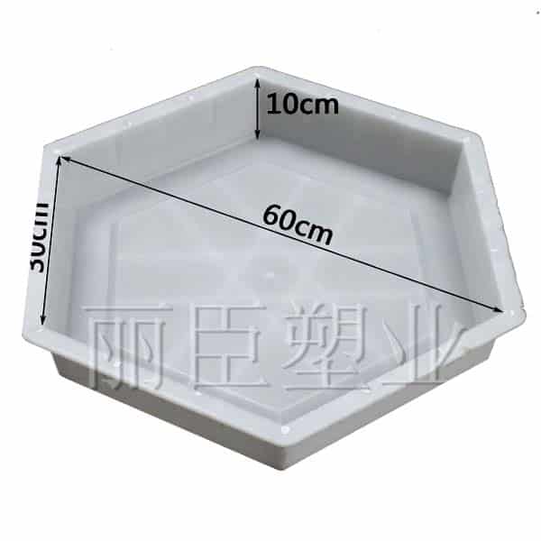 Solid hexagon concrete block molds -60x30x10CM
