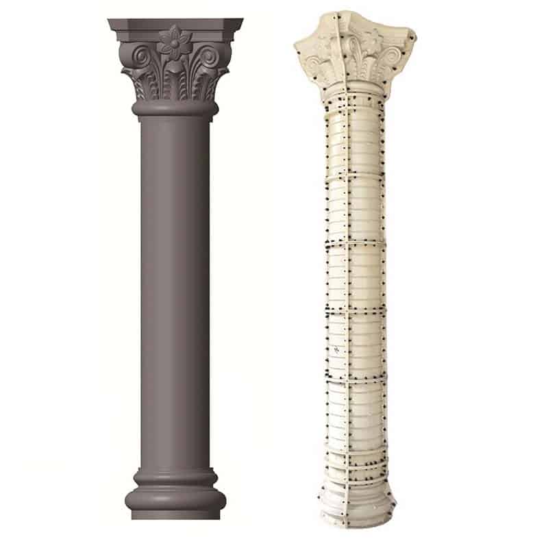 Smooth Concrete Roman Column Molds