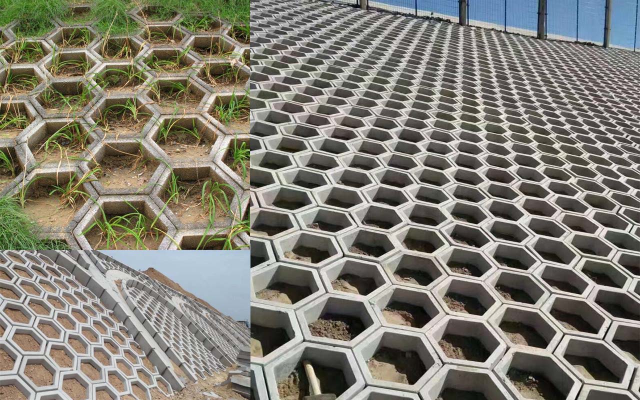 concrete hollow hexagon block molds case show