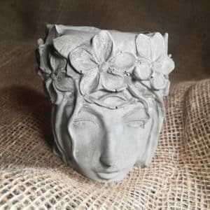 Silicone Concrete Girl Head Planter Molds