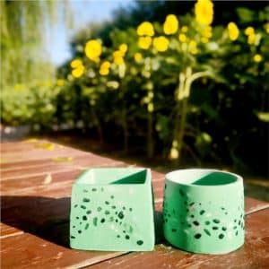 2 In 1 Concrete Silicone Pot Planter Molds 14