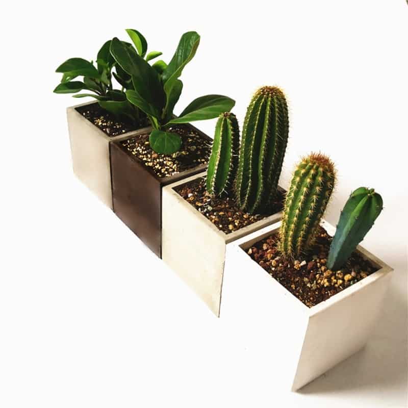 Gemtric Large Silicone Concrete Planter Molds 4