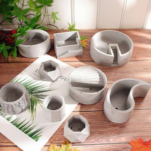 Unique Concrete Potted Silicone Planter Molds 1