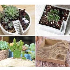 Unique Concrete Potted Silicone Planter Molds 3