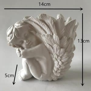 Concrete Angel Vase Planter Silicone Statue Molds-4a