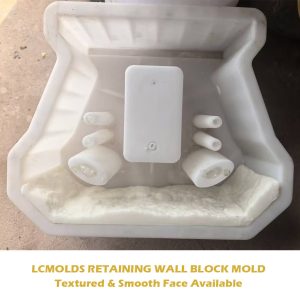 LCMOLDS retaining wall block mold textured and smooth face available