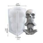 Mouth Closed Skull Molds Funny Design