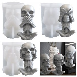 skull candle molds