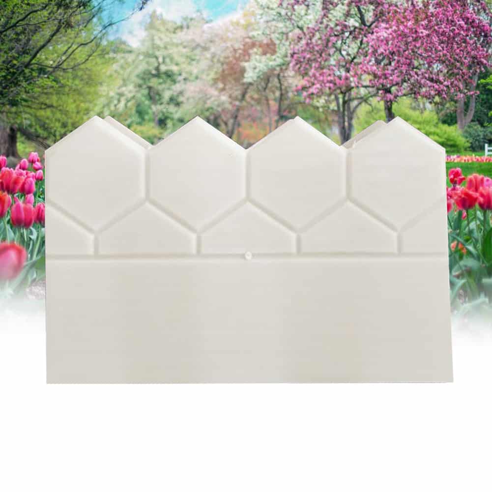 Garden Concrete Flower Bed Fence Molds Lawn Art Decor 6