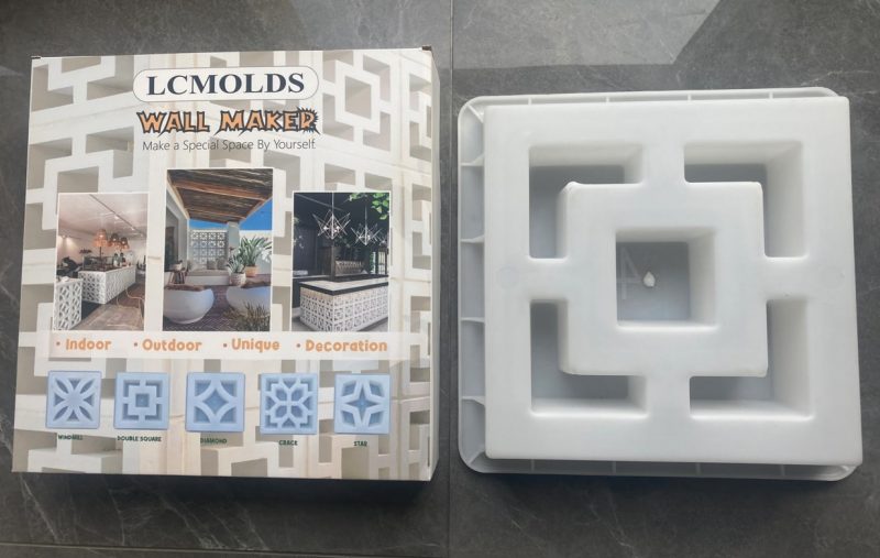 lcmolds double square concrete block mold package