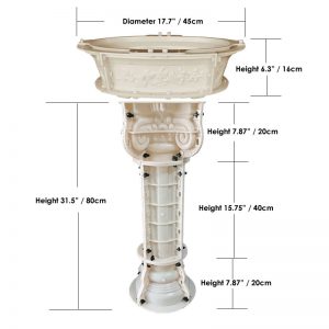 concrete bird bath molds set dimensions