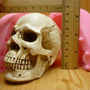 3D Big Teeth Skull Silicone Molds For Concrete Plaster-7