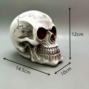 3D Silicone Skull Mold with Tattoo For Concrete Plaster-1