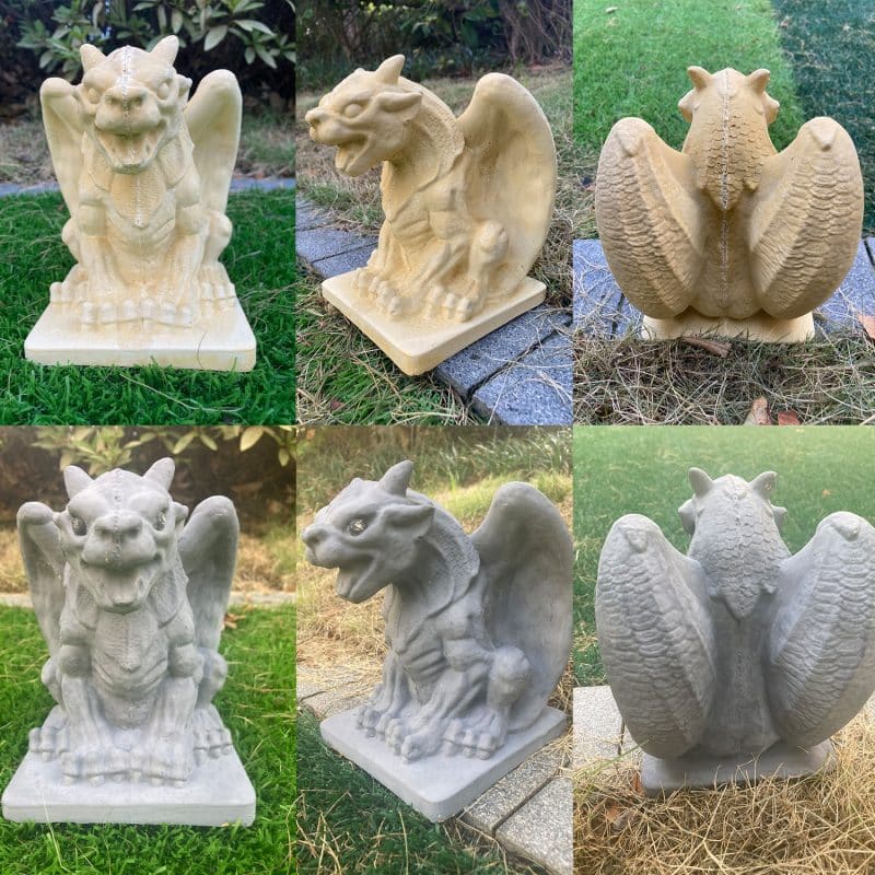 LCMOLDS Winged Gargoyle Concrete Statue Mold Big Size for Garden Decor - 3