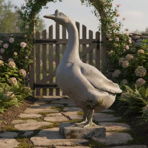Large concrete goose statue molds 30in-4