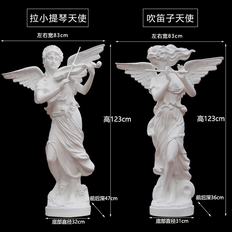 Classical Angel Figure Sculpture Master Concrete Molds Kit - Fiberglass Outshell Mold & Detailed Silicone Liner Mold-1