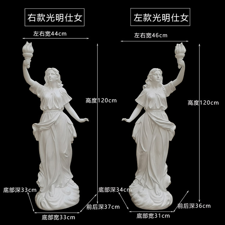 Classical Angel Figure Sculpture Master Concrete Molds Kit - Fiberglass Outshell Mold & Detailed Silicone Liner Mold-7
