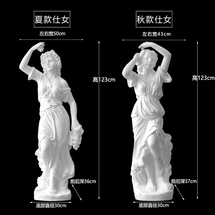 Classical Angel Figure Sculpture Master Concrete Molds Kit - Fiberglass Outshell Mold & Detailed Silicone Liner Mold-9