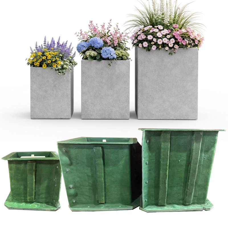 Commercial Large Square Planter Molds Set of 3