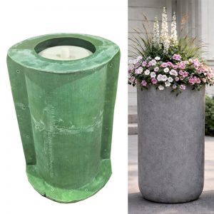 Set of 2 Commercial Mordern Cylinder Planter Molds for Concrete-2