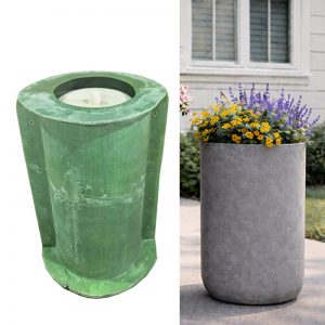 Set of 2 Commercial Mordern Cylinder Planter Molds for Concrete-3