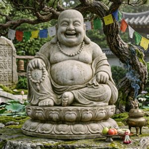 Concrete Laughing Buddha Statue molds-1